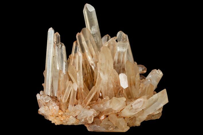 Tangerine Quartz Crystal Cluster - Madagascar #112814